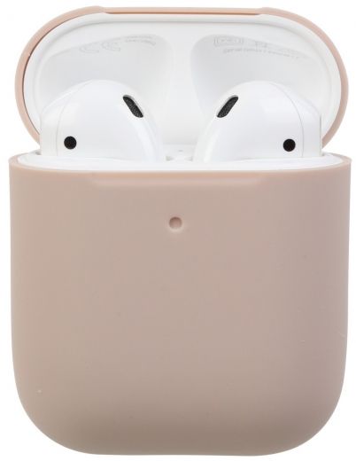 Чехол Ultrathin Silicone Case для Apple AirPods 2 Pink sand - фото - интернет-магазин электроники и бытовой техники TTT