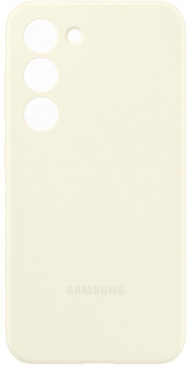 Панель Samsung Silicone Cover для Samsung Galaxy S23 Plus (EF-PS916TUEGRU) Cream - фото - інтернет-магазин електроніки та побутової техніки TTT