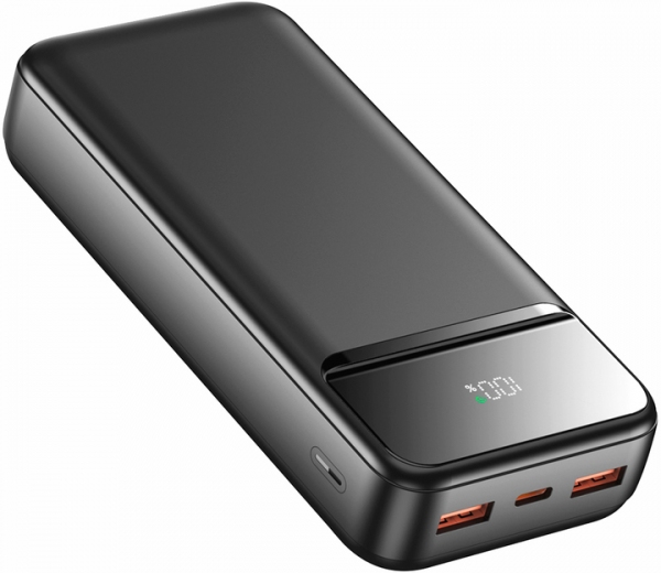 УМБ Swissten Power Bank 20000mAh Power Line II 22.5W (8595217490628) Black (230656) - Уцінка - фото - інтернет-магазин електроніки та побутової техніки TTT