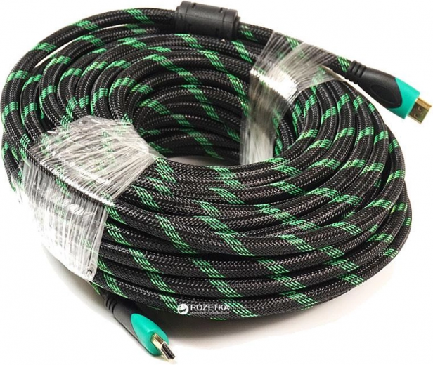 Кабель PowerPlant HDMI - HDMI 25 м позолоченные коннекторы 2.0 Double ferrites Highspeed (KD00AS1296) - фото - интернет-магазин электроники и бытовой техники TTT