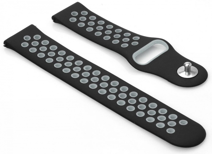 Ремінець BeCover Vents Style для Honor MagicWatch 2 / Huawei Watch 3 Pro Classic 46mm (707070) Black-Gray - фото - інтернет-магазин електроніки та побутової техніки TTT