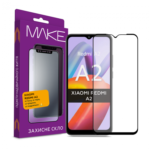 Защитное стекло Make Full Cover Xiaomi Redmi A2 (MGF-XRA2) - фото Защитное стекло Make Full Cover Xiaomi Redmi A2 (MGF-XRA2) - фото - интернет-магазин электроники и бытовой техники TTT