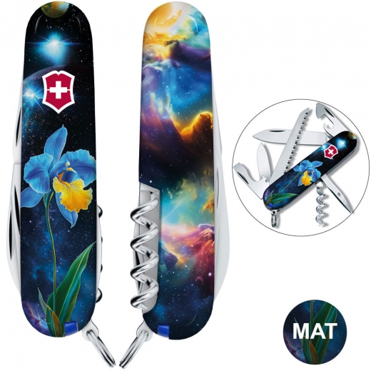 Ніж Victorinox CAMPER DESIGN Блакитно-жовтий ірис 1.3613.3.R2060pk - фото - інтернет-магазин електроніки та побутової техніки TTT