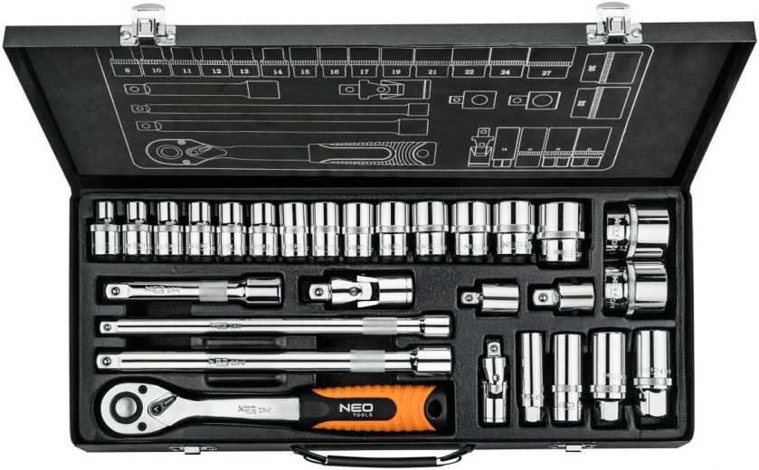 Набір головок торцевих NEO Tools 1/2