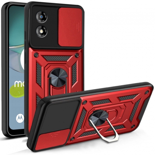 Панель BeCover Military для Motorola Moto E14 (713055) Red - фото - інтернет-магазин електроніки та побутової техніки TTT