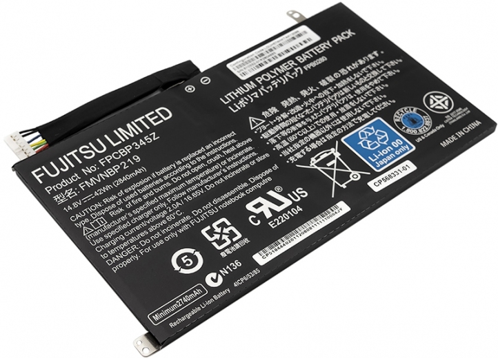 Акумулятор для ноутбуків Fujitsu LifeBook UH552, UH572 (FPCBP345Z) 14.8V 2840mAh (NB450114) - фото - інтернет-магазин електроніки та побутової техніки TTT