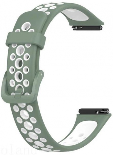 Ремешок BeCover Vents Style для Huawei Band 7 (709443) Green-White - фото - интернет-магазин электроники и бытовой техники TTT
