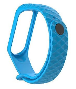 Ремінець для Xiaomi Mi Band 4/3 РОМБ Blue - фото - інтернет-магазин електроніки та побутової техніки TTT