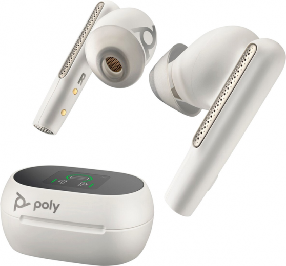 Наушники Poly TWS Voyager Free 60+ Earbuds + BT700A + TSCHC (7Y8G5AA) White  - фото - интернет-магазин электроники и бытовой техники TTT