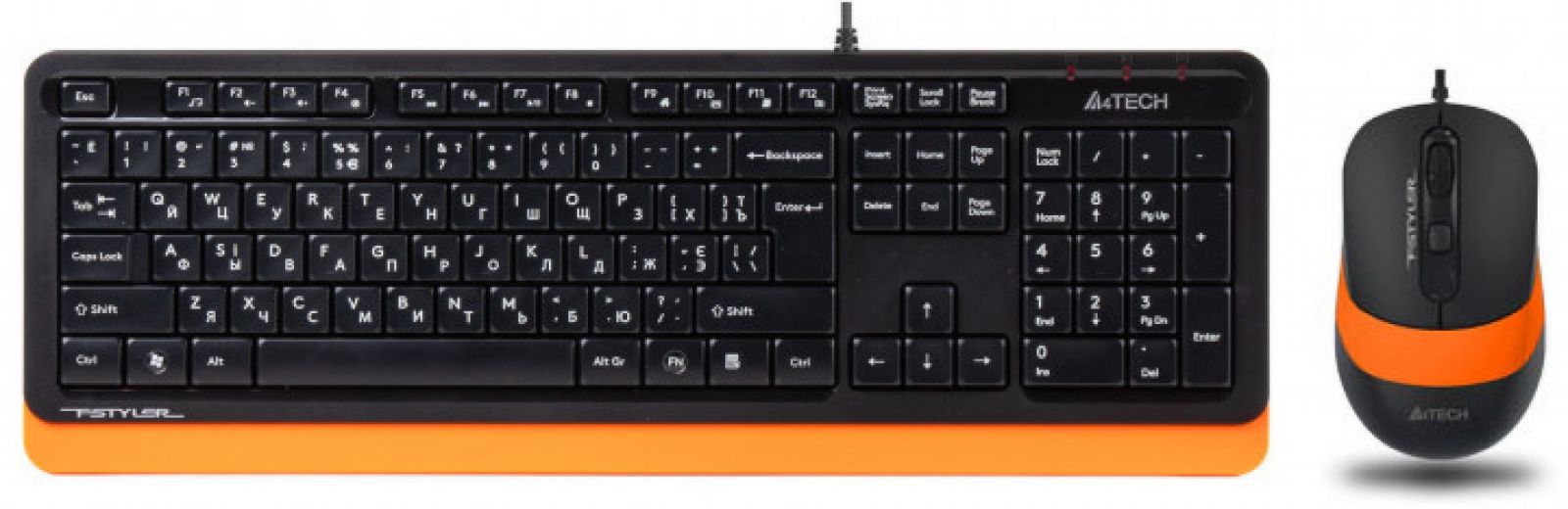 Комплект проводной A4Tech F1010 USB Orange - фото - интернет-магазин электроники и бытовой техники TTT