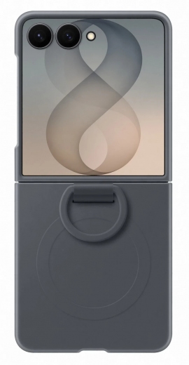 Панель Samsung Silicone Ring Magnet для для Samsung Galaxy Flip 8 (EF-EF776CBEGUA) Graphite - фото - інтернет-магазин електроніки та побутової техніки TTT