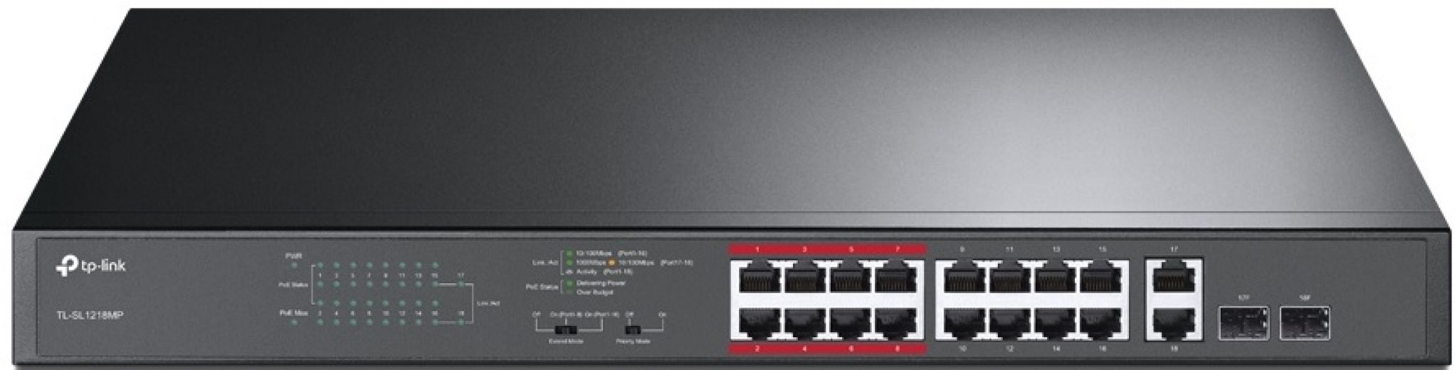 Комутатор TP-LINK TL-SL1218MP - фото - інтернет-магазин електроніки та побутової техніки TTT