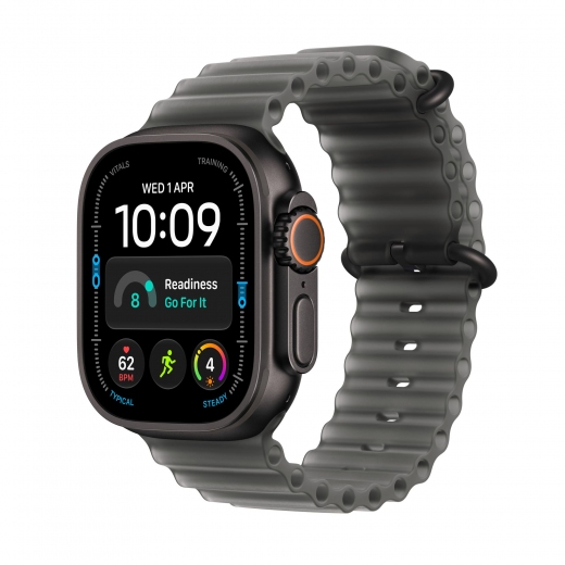 Apple Watch Ultra 4 GPS + Cellular 49mm Black Titanium Case with Translucent Black Ocean Band (MJAY4QI/A) - фото - интернет-магазин электроники и бытовой техники TTT