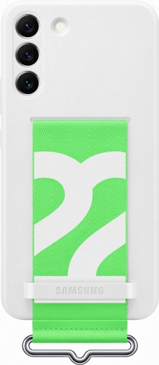 Панель Samsung Silicone with Strap Cover для Samsung Galaxy S22 Plus (EF-GS906TWEGRU) White - фото - интернет-магазин электроники и бытовой техники TTT