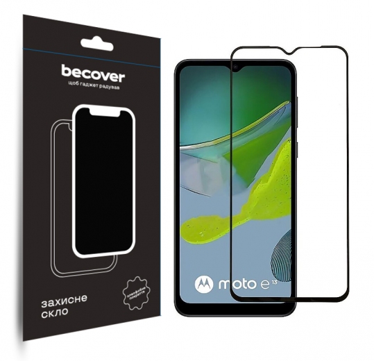 Защитное стекло BeCover для Motorola Moto E13 (708843) Black - фото - интернет-магазин электроники и бытовой техники TTT