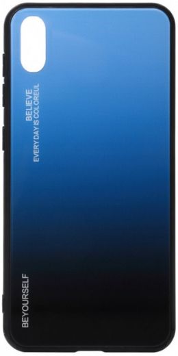 Панель BeCover Gradient Glass для Vivo Y91c (704047) Blue-Black - фото - інтернет-магазин електроніки та побутової техніки TTT