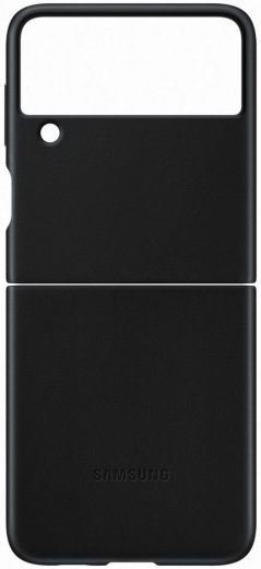 Чохол Leather Cover для Samsung Galaxy Flip3 (EF-VF711LBEGRU) Black  - фото Чохол Leather Cover для Samsung Galaxy Flip3 (EF-VF711LBEGRU) Black  - фото - інтернет-магазин електроніки та побутової техніки TTT