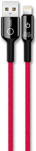 Кабель USB XO NB102 lightning 1m 3A Red - фото - інтернет-магазин електроніки та побутової техніки TTT