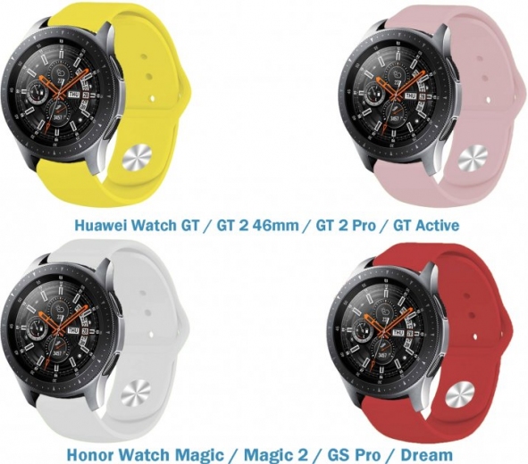 Набір ремінців 4 кольори BeCover для Huawei Watch GT/GT 2 46mm/GT 2 Pro/GT Active/Honor Watch Magic/Magic 2/GS Pro/Dream (706518) Girl  - фото - інтернет-магазин електроніки та побутової техніки TTT