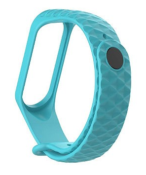 Ремінець для Xiaomi Mi Band 4/3 РОМБ Lite Blue - фото - інтернет-магазин електроніки та побутової техніки TTT