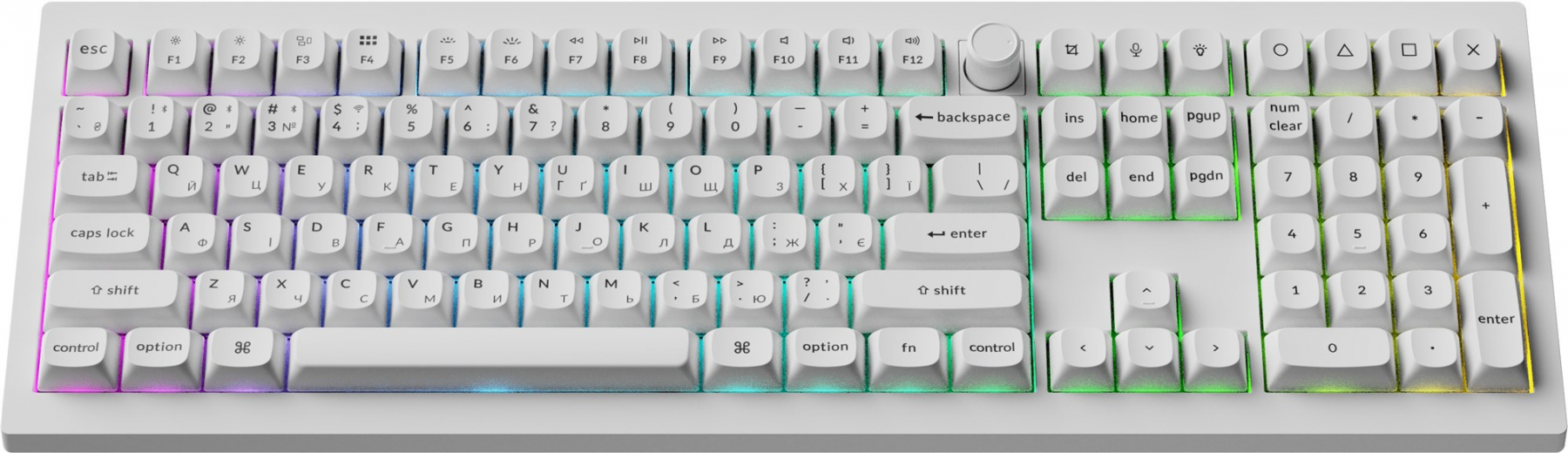 Клавіатура бездротова Keychron V6 Ultra Keychron Red Switch White RGB (V6U-F1-UA) - фото - інтернет-магазин електроніки та побутової техніки TTT