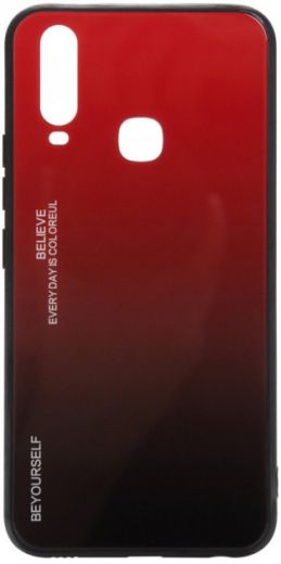 Панель BeCover Gradient Glass для Vivo Y15/Y17 (704045) Red-Black - фото - інтернет-магазин електроніки та побутової техніки TTT