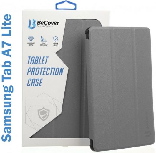 Чохол-книжка BeCover Smart Case для Samsung Galaxy Tab A7 Lite SM-T220 / SM-T225 (706456) Grey  - фото Чохол-книжка BeCover Smart Case для Samsung Galaxy Tab A7 Lite SM-T220 / SM-T225 (706456) Grey  - фото - інтернет-магазин електроніки та побутової техніки TTT