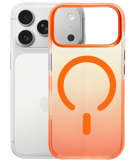 Панель BeCover FIBRA Shock-Proof case with MagSafe для Apple iPhone 17 Pro Max (715473) Orange - фото - интернет-магазин электроники и бытовой техники TTT