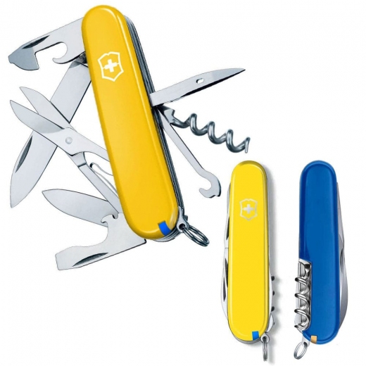 Складаний ніж Victorinox CLIMBER UKRAINE жовто-синій 1.3703.8.2 - фото - інтернет-магазин електроніки та побутової техніки TTT