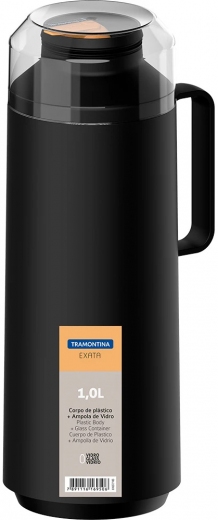 Термос Tramontina Exata 1 л (61637/103) Black - фото - интернет-магазин электроники и бытовой техники TTT