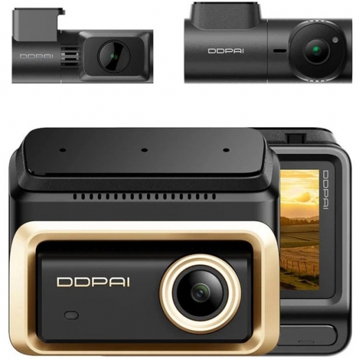 Видеорегистратор DDPAI Dashcam Z90T + камера заднего вида + камера салона (6934915206919) - фото - интернет-магазин электроники и бытовой техники TTT