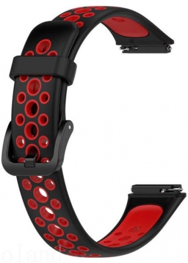Ремінець BeCover Vents Style для Huawei Band 7 (709440) Black-Red - фото - інтернет-магазин електроніки та побутової техніки TTT