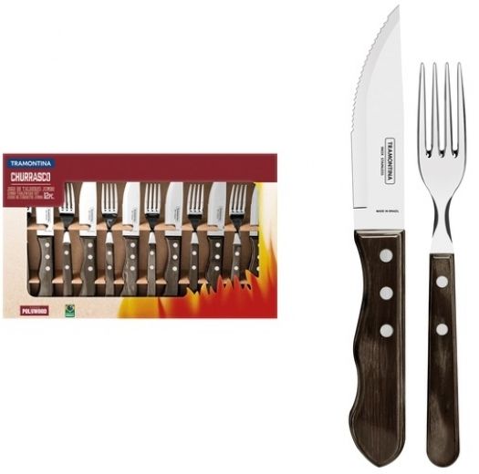 Набор приборов для гриля TRAMONTINA Barbecue POLYWOOD 12 предметов (21199/996) - фото - интернет-магазин электроники и бытовой техники TTT