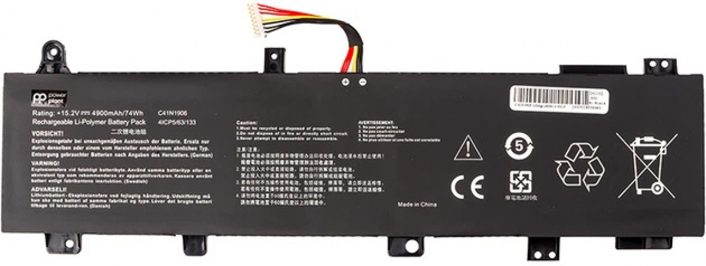 Акумулятор PowerPlant для Asus TUF Gaming F15 FX506 (C41N1906) 15.2V 4900mAh Long connect (NB432103) - фото - інтернет-магазин електроніки та побутової техніки TTT