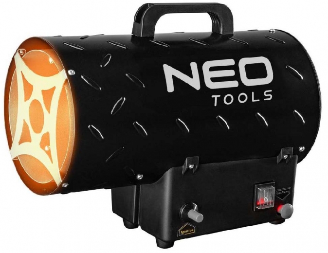 Обогреватель тепловая пушка NEO газовый, 15кВт, 0.7 бар, расход 1.09кг/ч, 580м3/ч, редуктор давления, шланг 1.5м, пьезозажигание (90-083) - фото Обогреватель тепловая пушка NEO газовый, 15кВт, 0.7 бар, расход 1.09кг/ч, 580м3/ч, редуктор давления, шланг 1.5м, пьезозажигание (90-083) - фото - интернет-магазин электроники и бытовой техники TTT