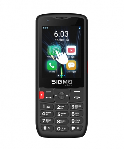 Мобильный кнопочный телефон – смартфон Sigma mobile X-style S3501 Black 4G Android + WhatsApp, Telegram, Viber, Facebook - фото - интернет-магазин электроники и бытовой техники TTT