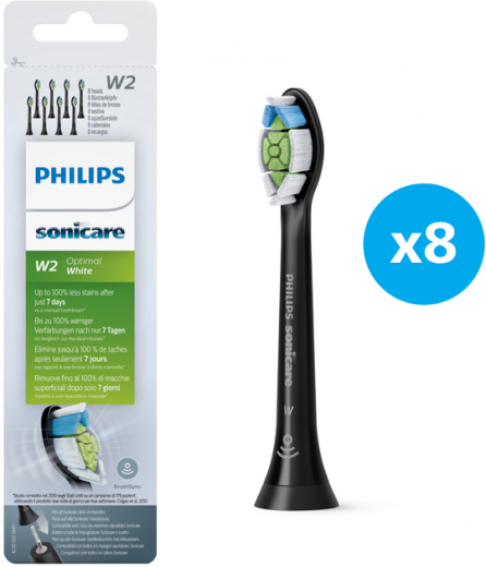 Насадка для електричної зубної щітки PHILIPS Sonicare HX6068/13 W2 Optimal Black - фото - інтернет-магазин електроніки та побутової техніки TTT