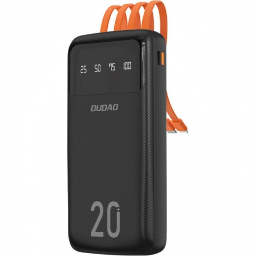 УМБ Dudao K6Pro+ 20000 mAh 10W (6977196682393) Black - фото - интернет-магазин электроники и бытовой техники TTT