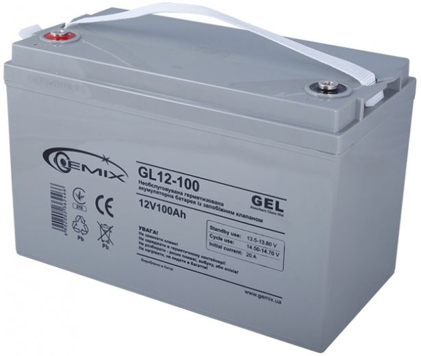 Аккумуляторная батарея Gemix GL12-100 - фото Аккумуляторная батарея Gemix GL12-100 - фото - интернет-магазин электроники и бытовой техники TTT
