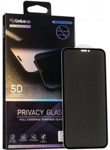 Захисне скло Gelius Pro 5D Privacy iPhone XS Max Black - фото - інтернет-магазин електроніки та побутової техніки TTT