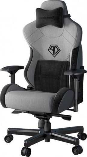 Крісло геймерське Anda Seat T-Pro 2 Size XL Linen Fabric (AD12XLLA-01-GB-F) Grey/Black - фото - інтернет-магазин електроніки та побутової техніки TTT