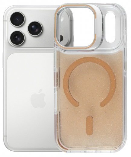 Панель BeCover FIBRA Star Shine with MagSafe для Apple iPhone 17 Pro Max (715433) Desert Gold - фото - интернет-магазин электроники и бытовой техники TTT