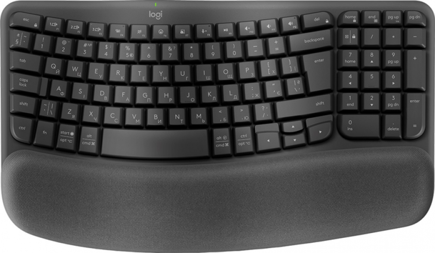 Клавіатура бездротова Logitech Wave Keys Bluetooth/Wireless (920-012304) Black  - фото Клавіатура бездротова Logitech Wave Keys Bluetooth/Wireless (920-012304) Black  - фото - інтернет-магазин електроніки та побутової техніки TTT