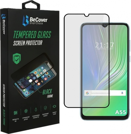 Захисне скло BeCover для Blackview A55 (708156) Black - фото - інтернет-магазин електроніки та побутової техніки TTT
