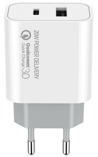 Сетевое зарядное устройство СolorWay (Type-C PD + USB QC3.0) (20W) V2 (CW-CHS025QPD-WT) White - фото Сетевое зарядное устройство СolorWay (Type-C PD + USB QC3.0) (20W) V2 (CW-CHS025QPD-WT) White - фото - интернет-магазин электроники и бытовой техники TTT