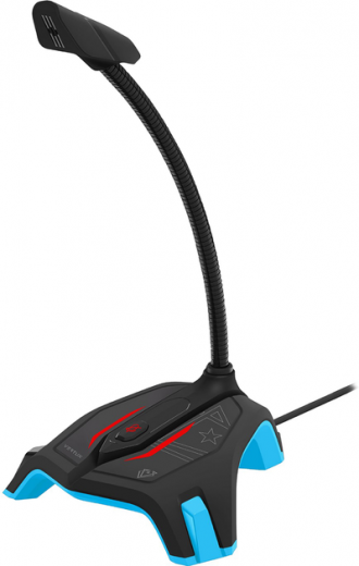 Мікрофон Vertux Streamer-2 LED, USB (streamer-2.blue) Blue  - фото - інтернет-магазин електроніки та побутової техніки TTT