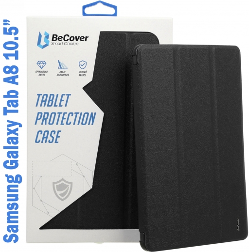Чехол BeCover Soft Edge с креплением для стилуса для Samsung Galaxy Tab A8 10.5 (2021) SM-X200 / SM-X205 (708356) Black - фото - интернет-магазин электроники и бытовой техники TTT
