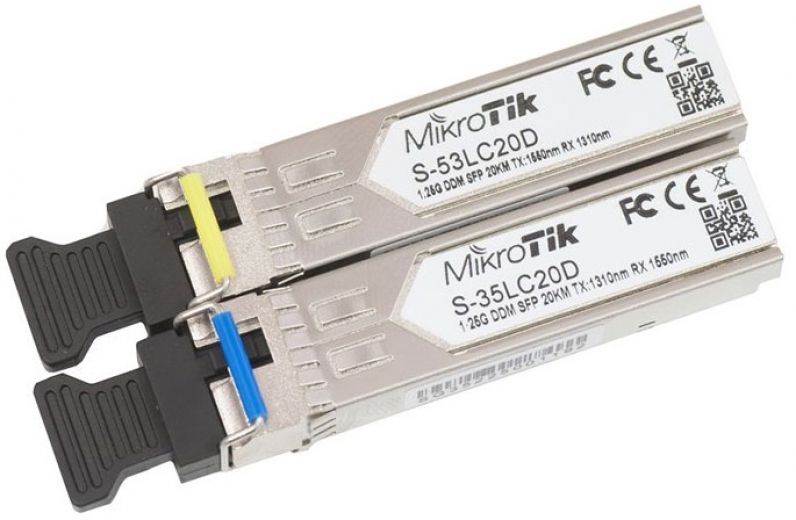 Комплект из 2-х модулей SFP MikroTik S-3553LC20D - фото Комплект из 2-х модулей SFP MikroTik S-3553LC20D - фото - интернет-магазин электроники и бытовой техники TTT