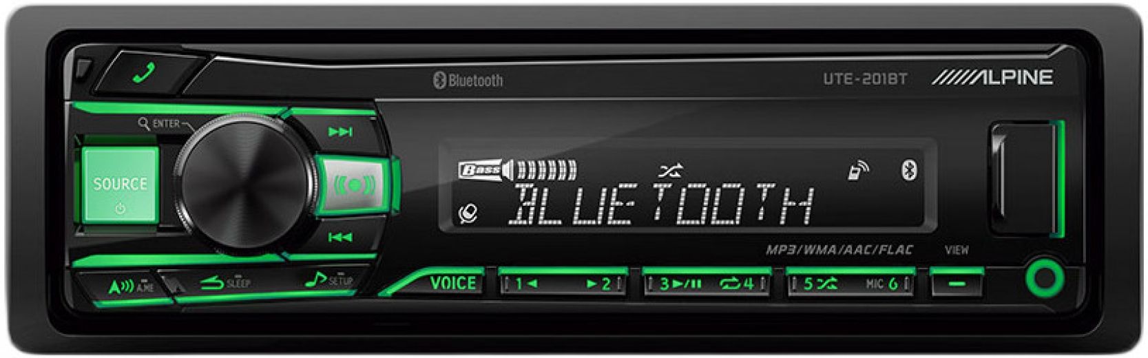 Автомагнитола Alpine UTE-201BT - фото Автомагнитола Alpine UTE-201BT - фото - интернет-магазин электроники и бытовой техники TTT