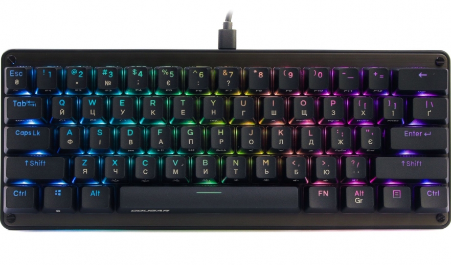 Клавиатура Cougar Puri Mini RGB USB Black - фото Клавиатура Cougar Puri Mini RGB USB Black - фото - интернет-магазин электроники и бытовой техники TTT